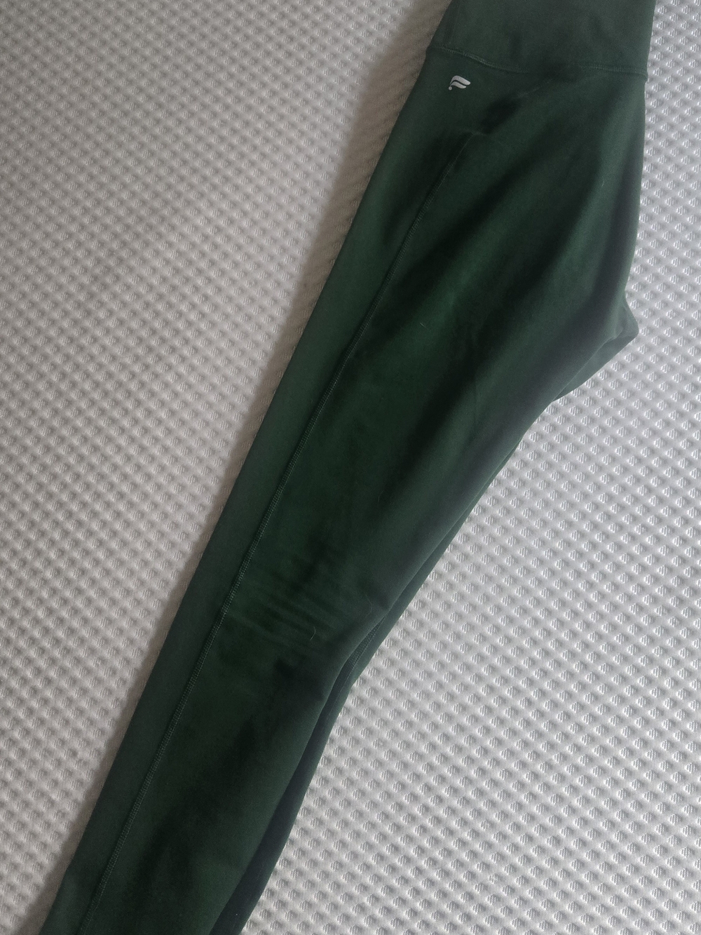 Fabletics Define PowerHold High-Waisted Leggings 7/8 Palm Green & Abyss - Picture 5 of 6